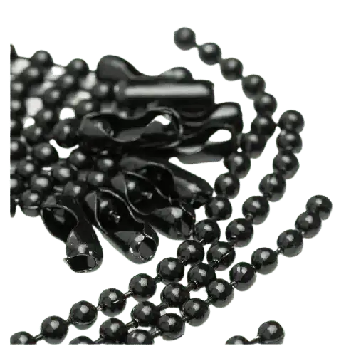Cadena de bolas negra