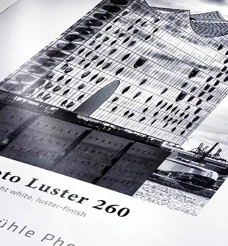 bobina papel luster semibrillante efecto revelado químico