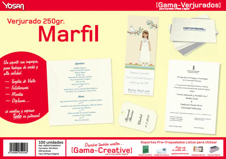 papel verjurado marfil 