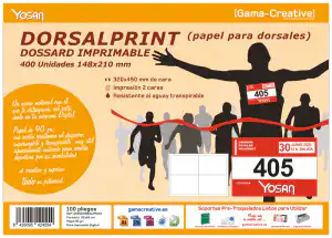 papel para dorsales
