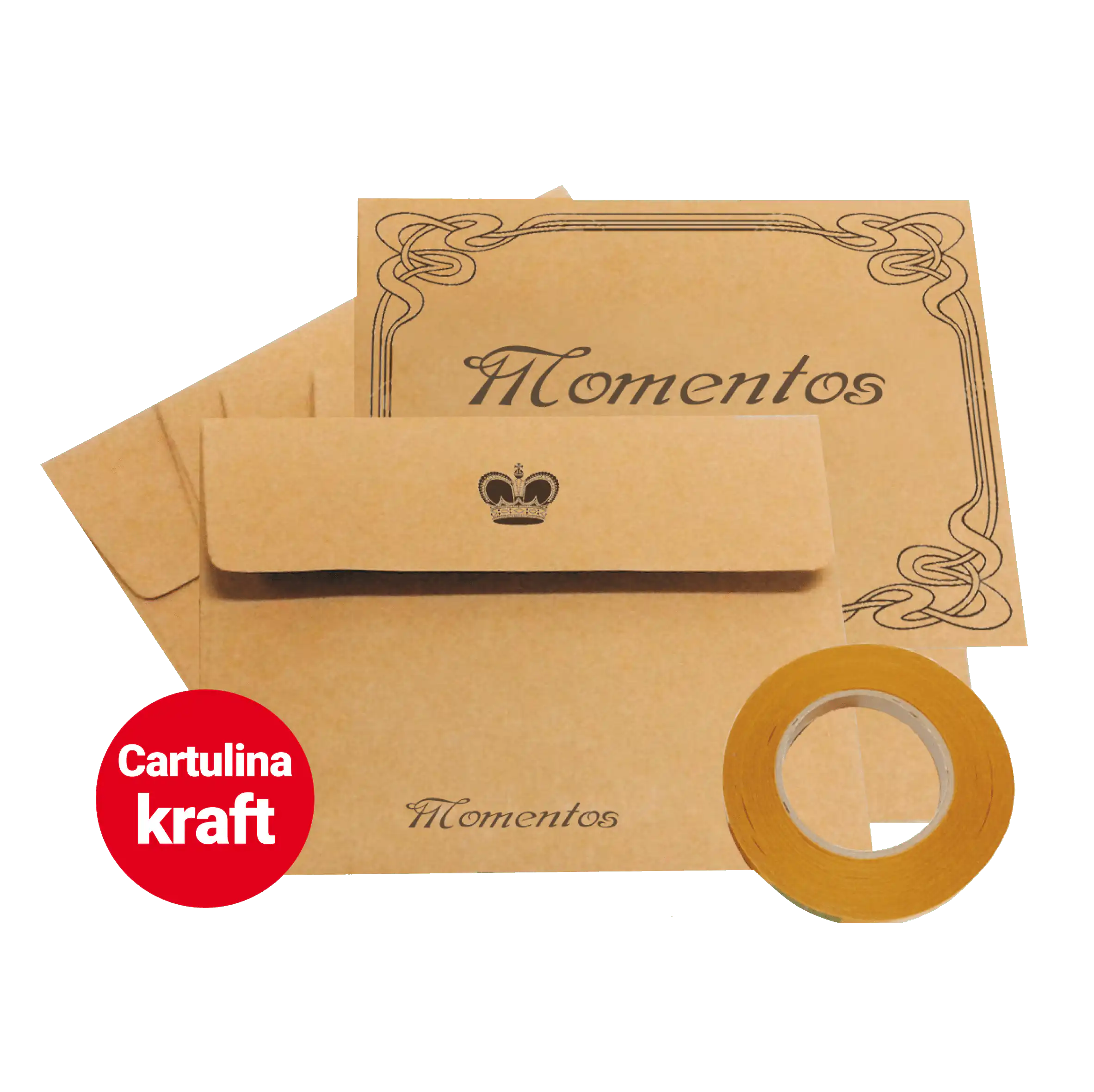 tarjeta de invitación con sobre personalizado