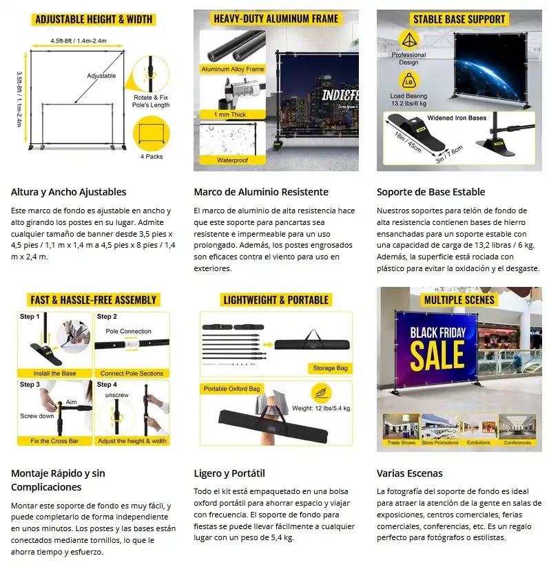 montaje mural expositor