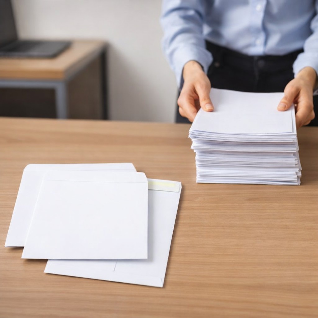 sobres offset blancos para oficina