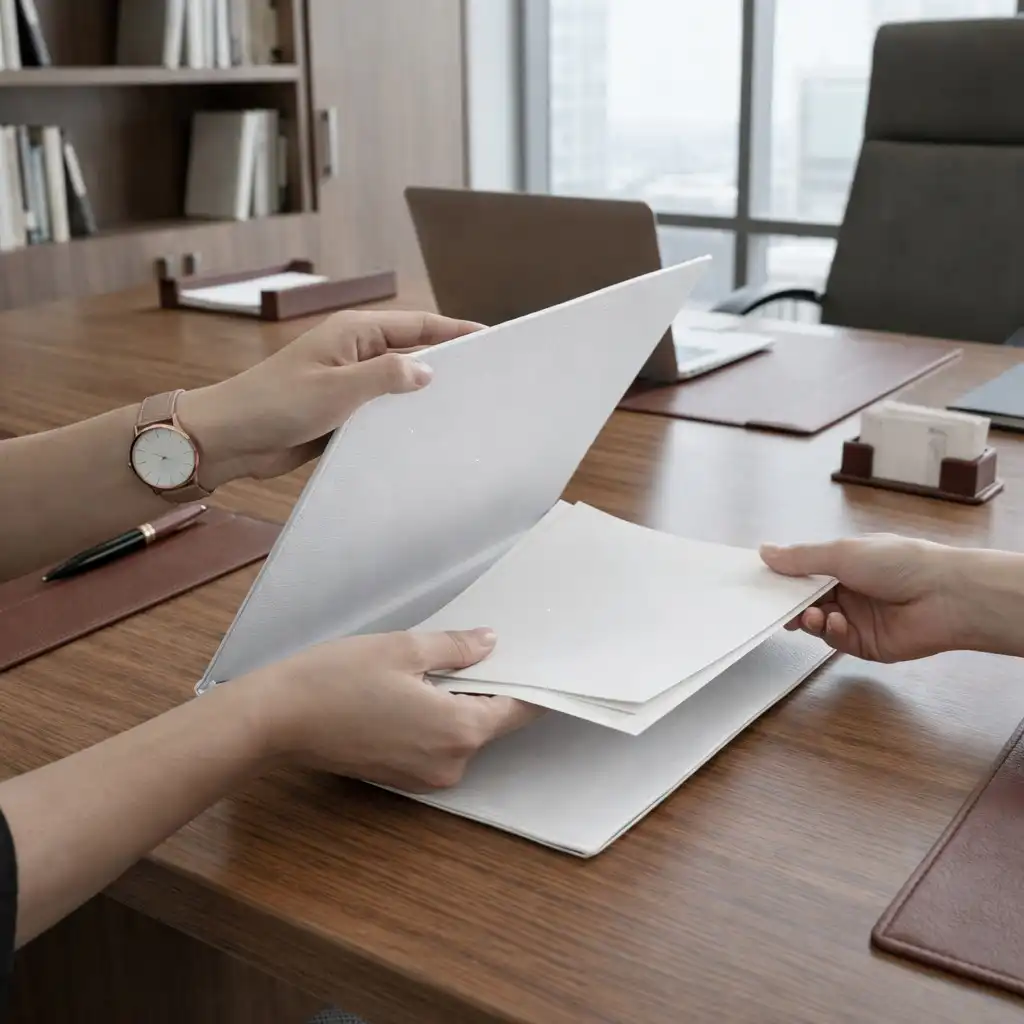 carpetas flexibles blancas