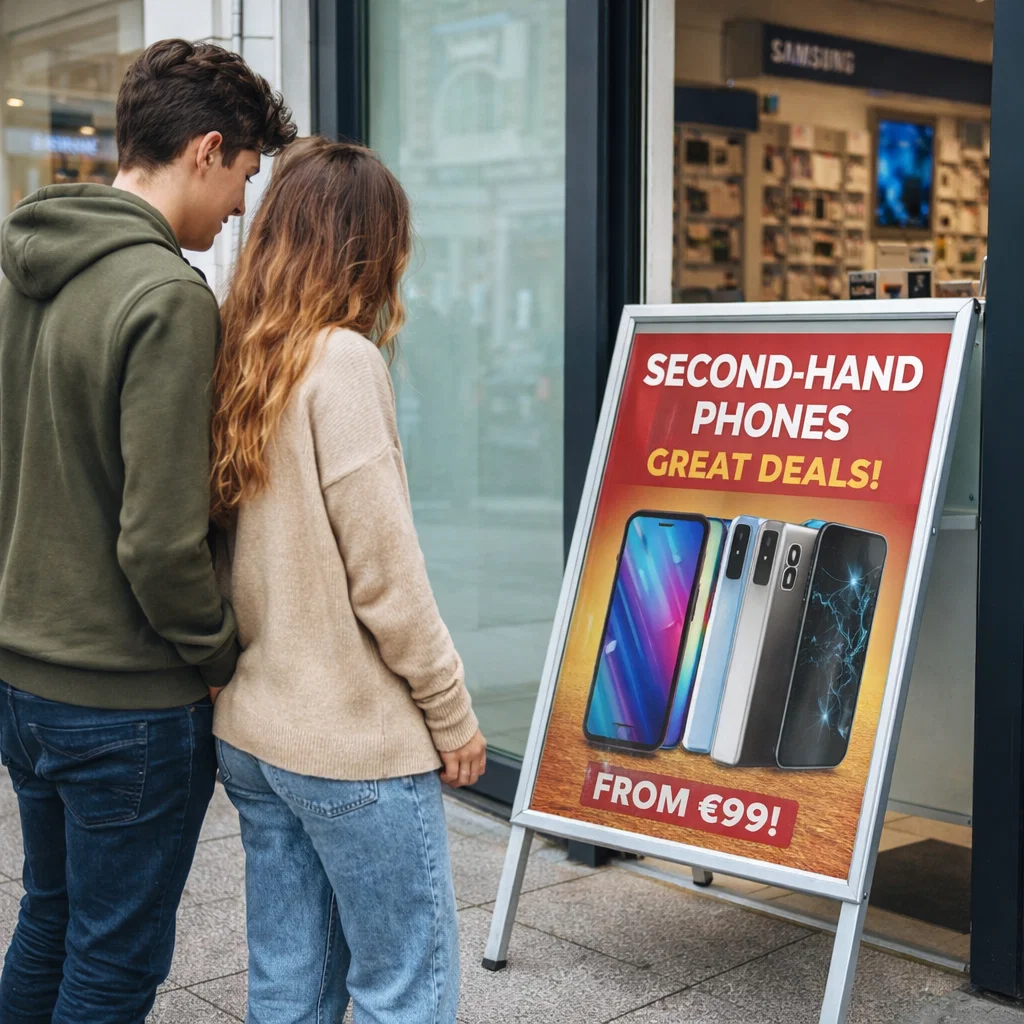 Caballete publicitario de aluminio