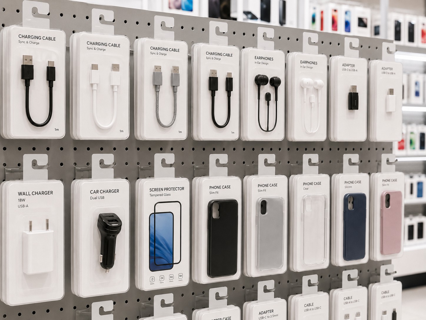 colgador adhesivo para producto en estantería retail