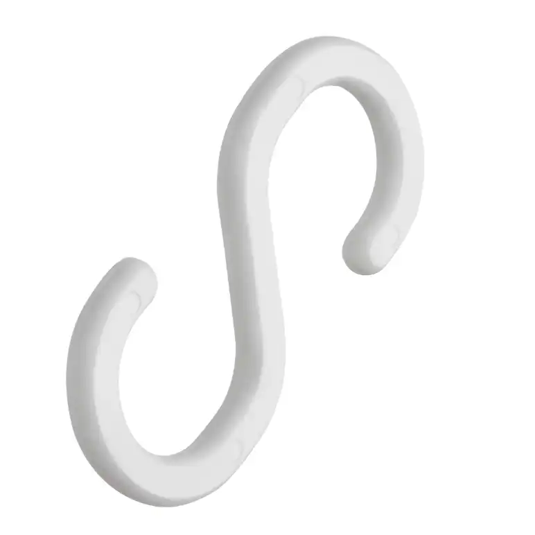 Gancho en forma de S Plástico Blanco