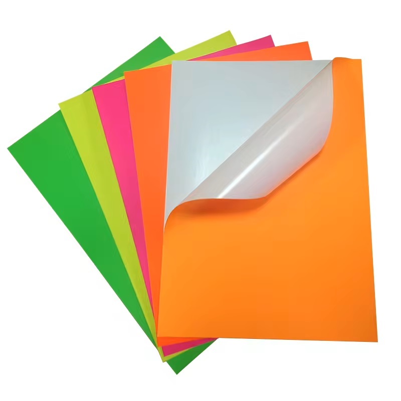 Papel Fluorescente Auto Adhesivo 80gr