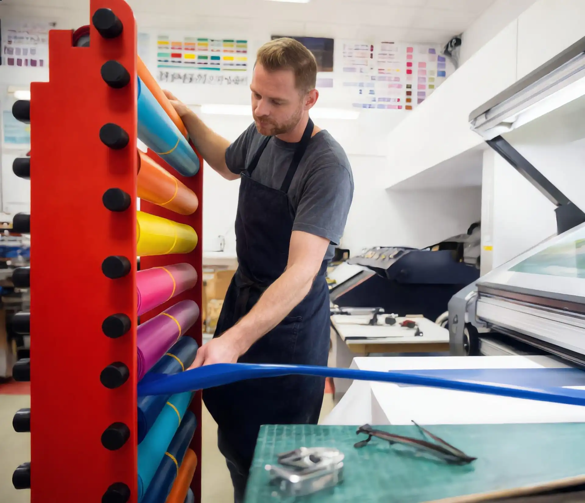 bastidor para rollos vinilo