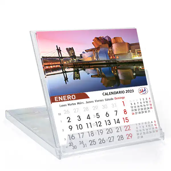 caja calendario sobremesa 121x139 mm