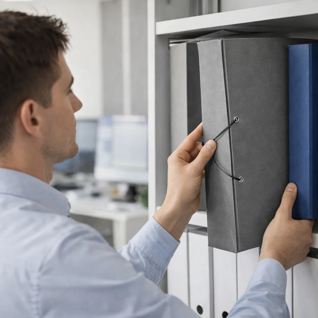 carpetas con goma elástica gris