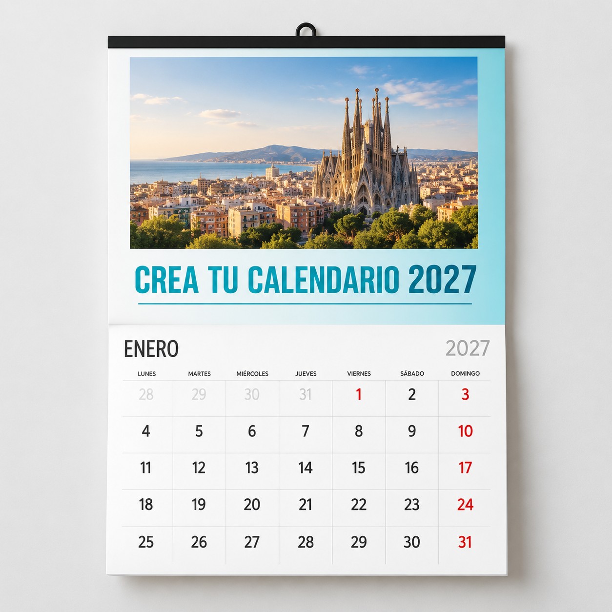 calendario con varilla para pared