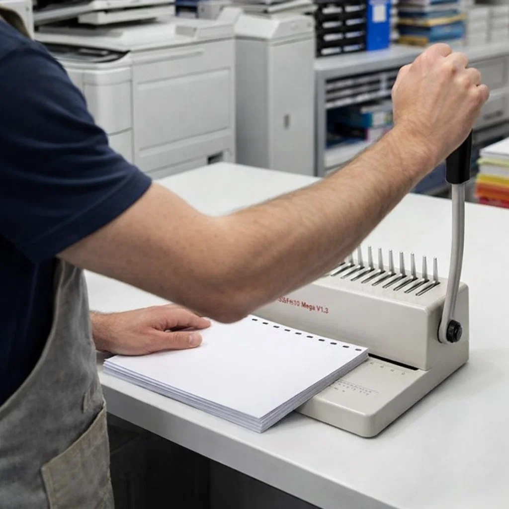 encuadernación con canutillo plástico