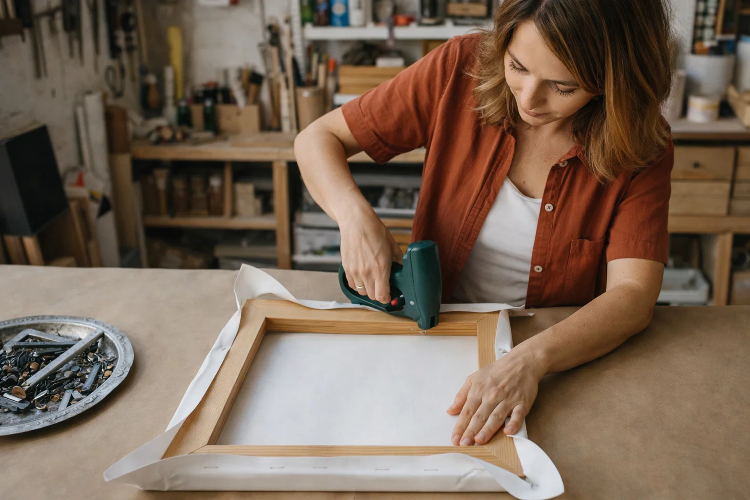marco bastidor de madera para lienzos