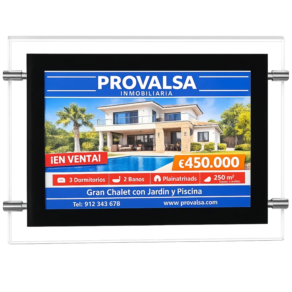 Marco Publicitario Deslizante Retroiluminado LED