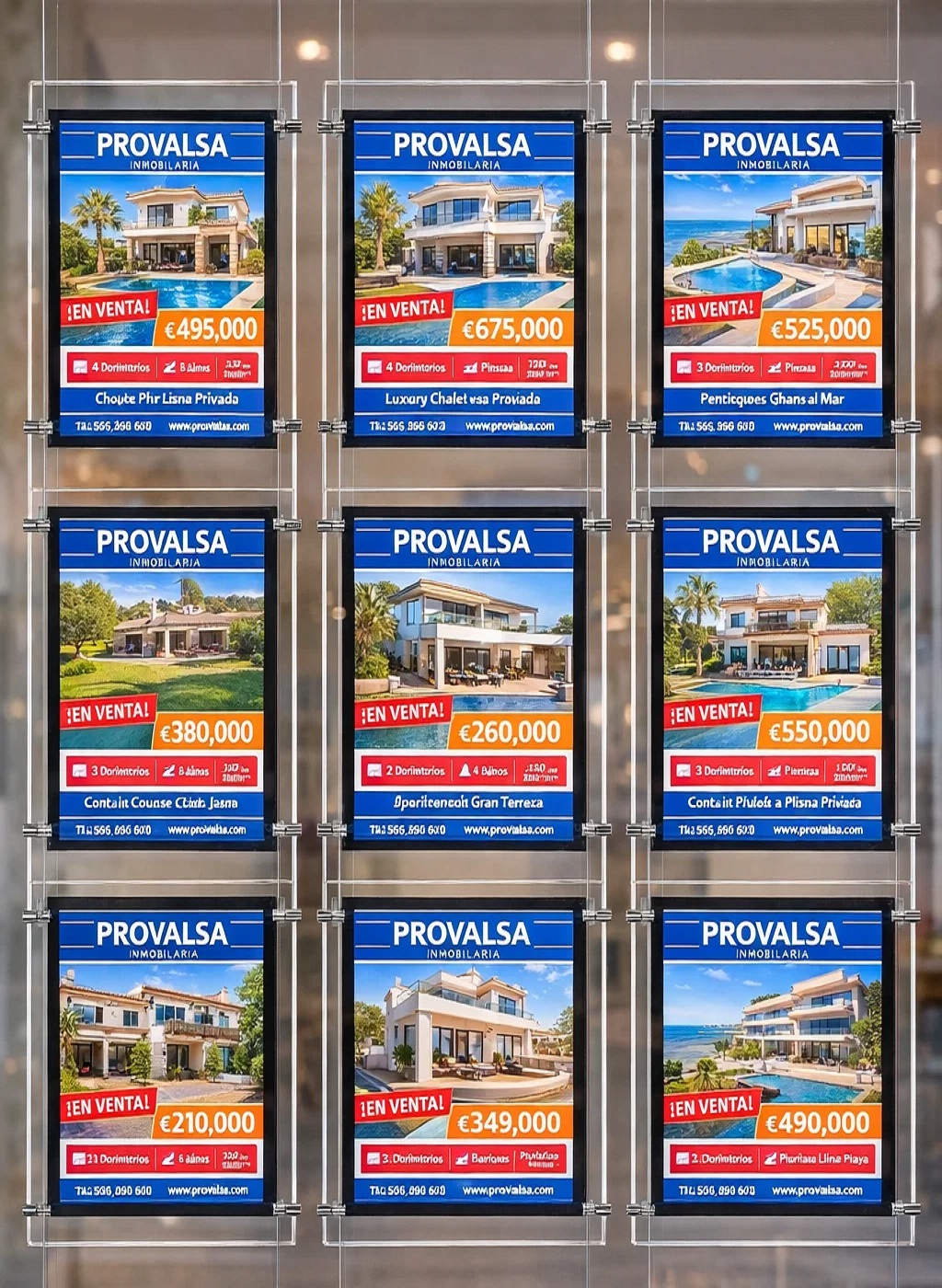 marco retroiluminado en formato vertical