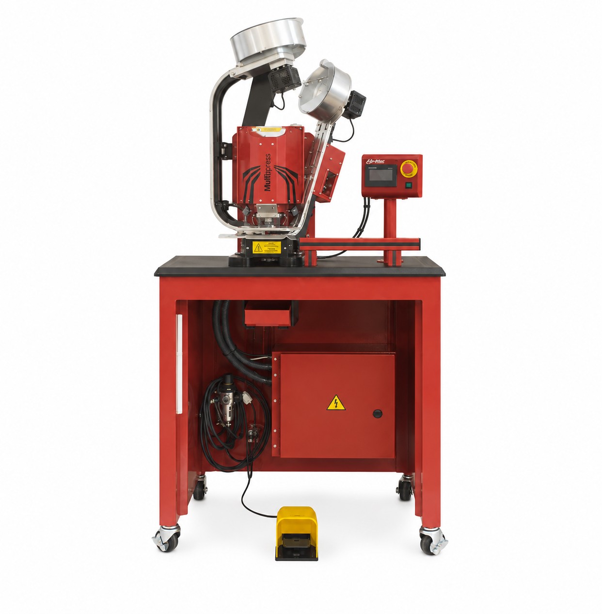 Olladora Multipress automática para colocar ollaos de 8 y 12 mm en lonas y textiles
