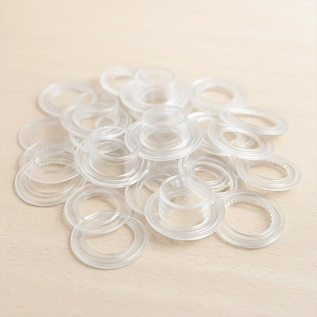 Ollaos y Arandelas Transparentes 12mm Dentados