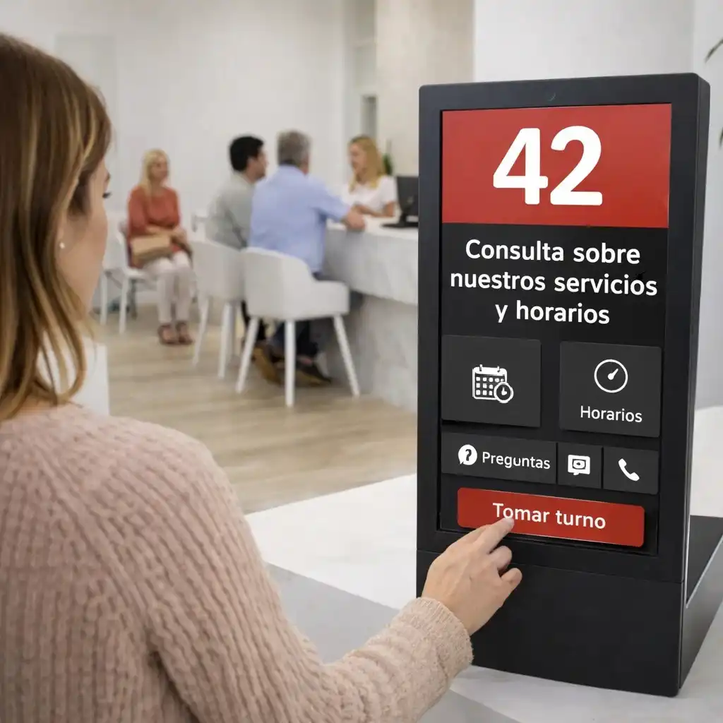 pantalla interactiva de sobremesa para recepciones y oficinas