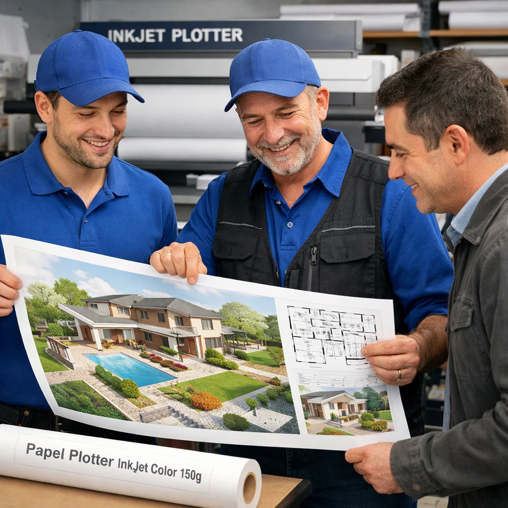 papel plotter InkJet color 150g