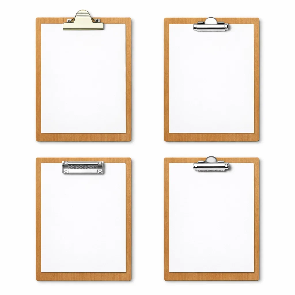 Pinzas metálicas para tablero