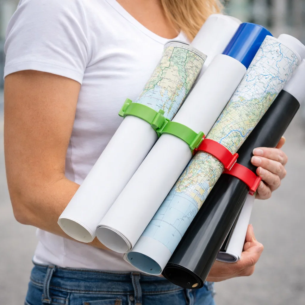 accesorios para organizar rollos de vinilo por colores